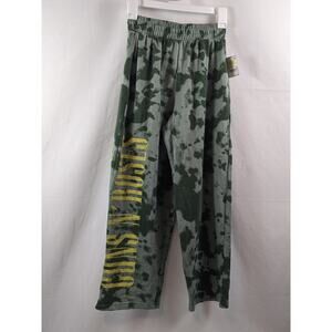 Guns N' Roses Camo Lounge Pants Wide‎ Leg Green XS Sweatpants Camoflauge Sweats